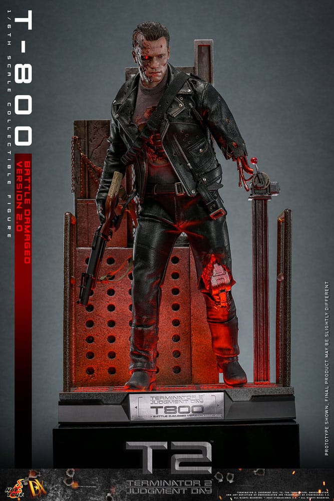 Terminator 2 Movie Masterpiece Actionfigur 1/6 T-800 Battle Damaged Version 2.0 32 cm - Preorder - ETA: 25.12.2025