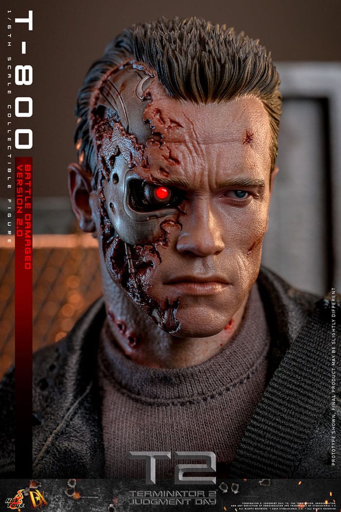 Terminator 2 Movie Masterpiece Actionfigur 1/6 T-800 Battle Damaged Version 2.0 32 cm - Preorder - ETA: 25.12.2025