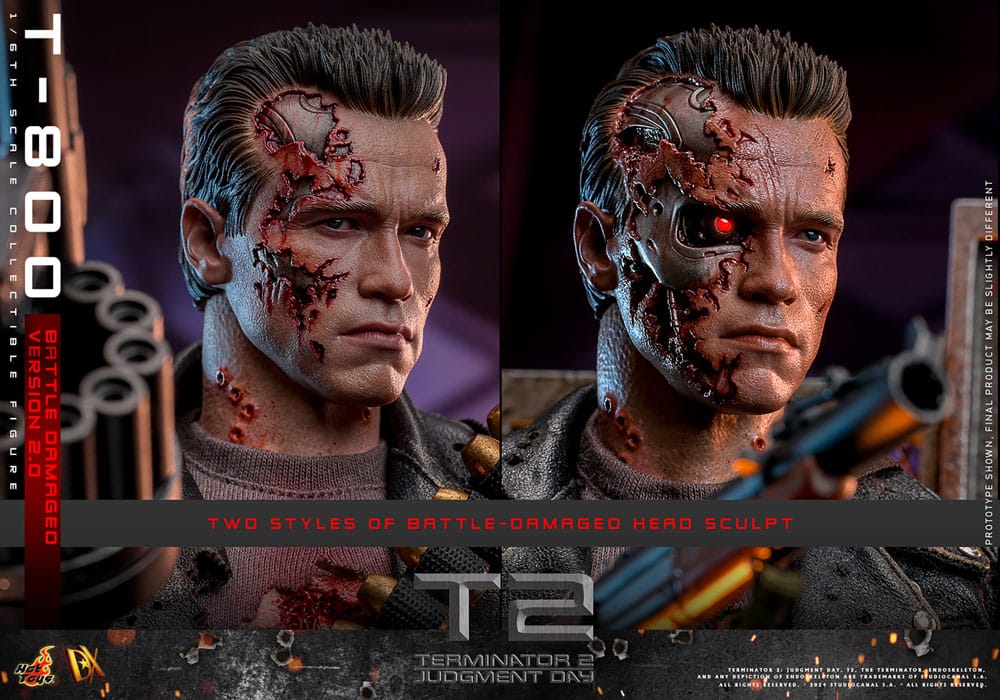 Terminator 2 Movie Masterpiece Actionfigur 1/6 T-800 Battle Damaged Version 2.0 32 cm - Preorder - ETA: 25.12.2025