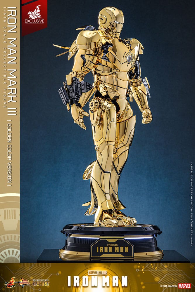 Iron Man Movie Masterpiece Diecast Actionfigur 1/6 Iron Man Mark III (Gold Color Version) Hot Toys Exclusive 33 cm - Versand: 5-7 Tage nach Bestellung