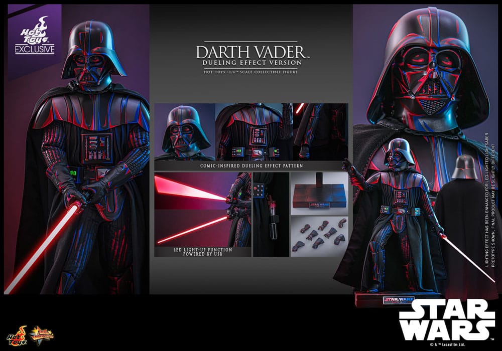 Star Wars Movie Masterpiece Actionfigur 1/6 Darth Vader (Dueling Effect Version) Hot Toys Exclusive 35 cm - Versand: 5-7 Tage nach Bestellung