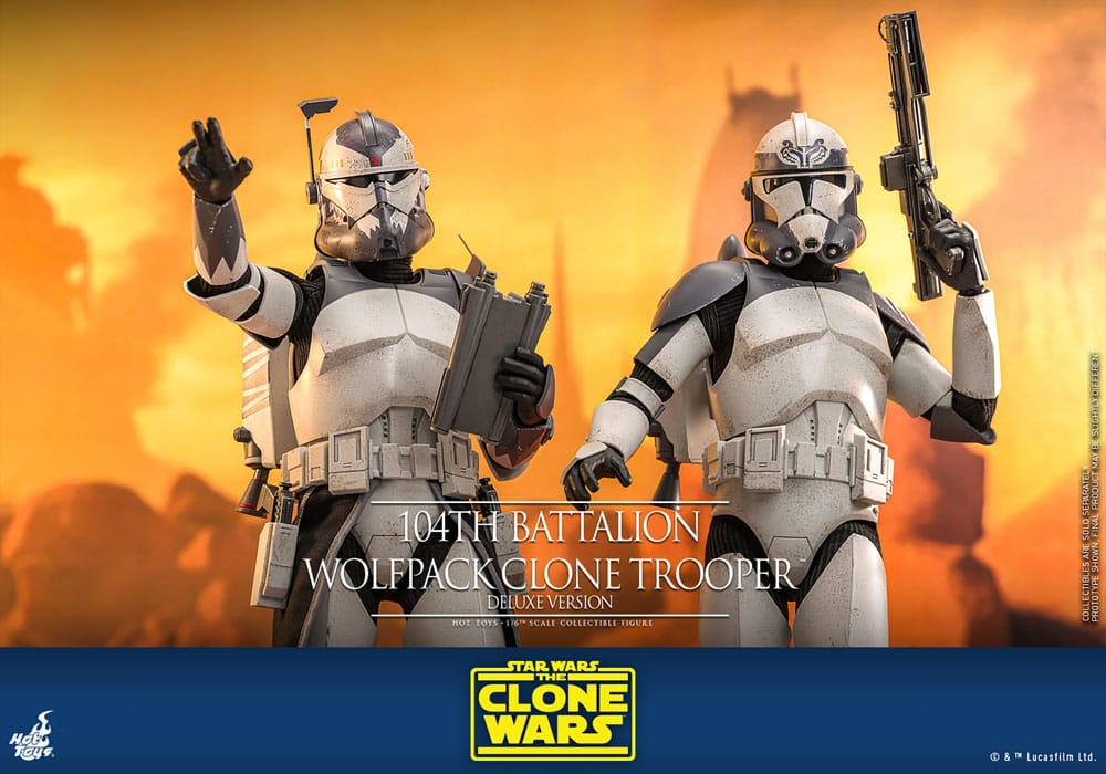 Star Wars The Clone Wars Actionfigur 1/6 104th Battalion Wolfpack Clone Trooper Deluxe Version 30 cm - Preorder - ETA: 25.03.2026