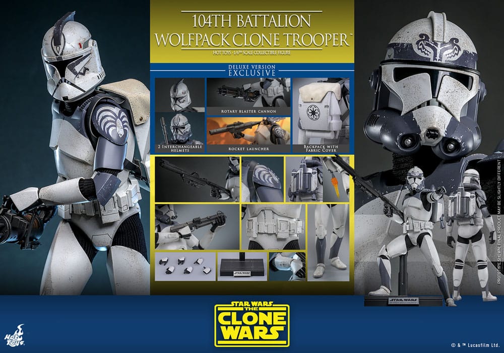 Star Wars The Clone Wars Actionfigur 1/6 104th Battalion Wolfpack Clone Trooper Deluxe Version 30 cm - Preorder - ETA: 25.03.2026