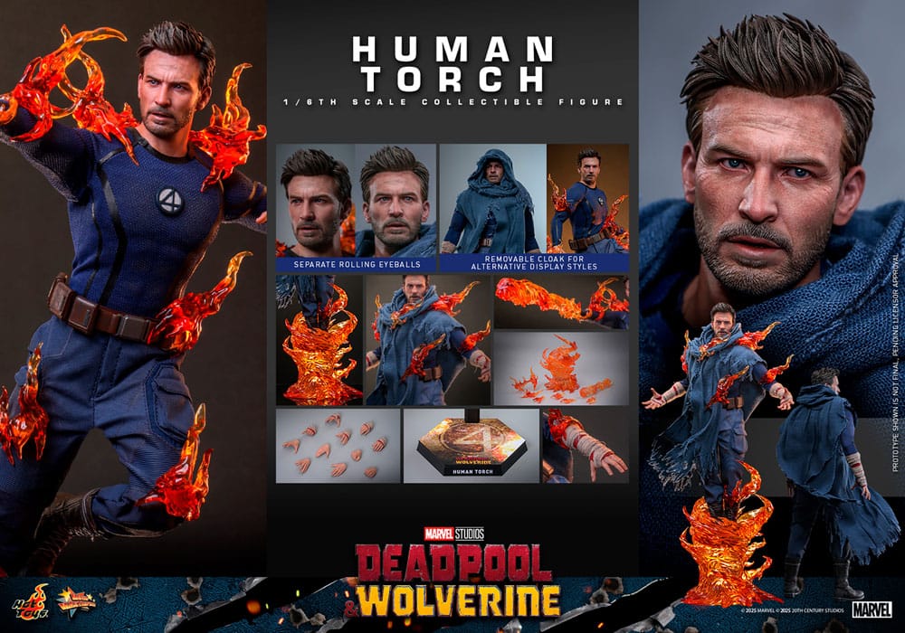 Deadpool & Wolverine Movie Masterpiece Actionfigur 1/6 Human Torch 31 cm - Preorder - ETA: 25.06.2026