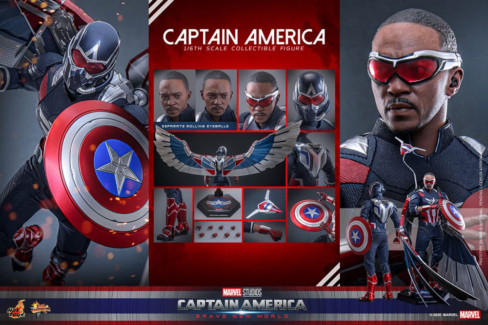 Captain America: Brave New World Movie Masterpiece Actionfigur 1/6 Captain America 30 cm - Preorder - ETA: 03.09.2025