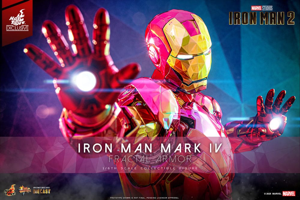 Iron Man Movie Masterpiece Diecast Actionfigur 1/6 Iron Man Mark VI (Fractal Armor) Hot Toys Exclusive 33 cm - Preorder - ETA: 03.09.2025