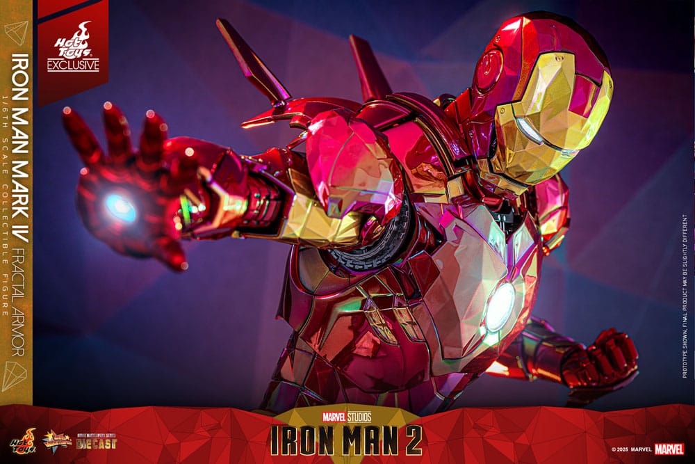 Iron Man Movie Masterpiece Diecast Actionfigur 1/6 Iron Man Mark VI (Fractal Armor) Hot Toys Exclusive 33 cm - Preorder - ETA: 03.09.2025
