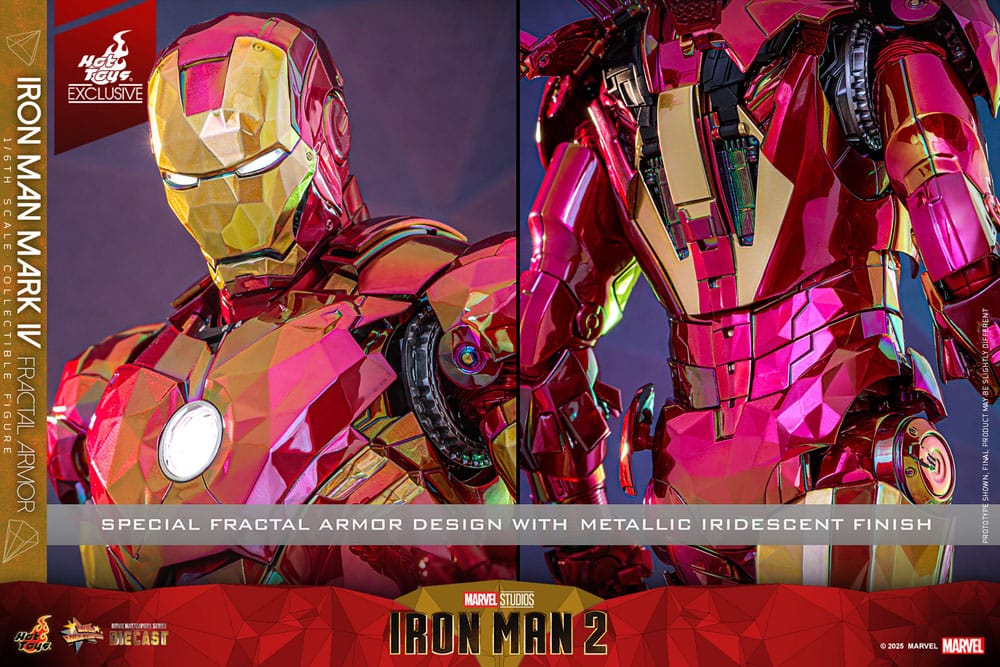 Iron Man Movie Masterpiece Diecast Actionfigur 1/6 Iron Man Mark VI (Fractal Armor) Hot Toys Exclusive 33 cm - Preorder - ETA: 03.09.2025