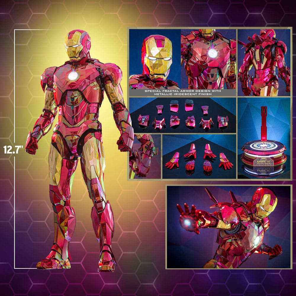 Iron Man Movie Masterpiece Diecast Actionfigur 1/6 Iron Man Mark VI (Fractal Armor) Hot Toys Exclusive 33 cm - Preorder - ETA: 03.09.2025
