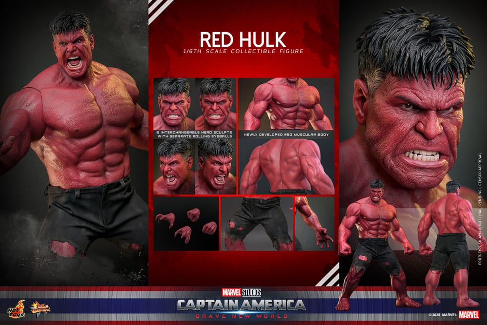 Captain America: Brave New World Movie Masterpiece Actionfigur 1/6 Red Hulk 47 cm - Preorder - ETA: 20.05.2026