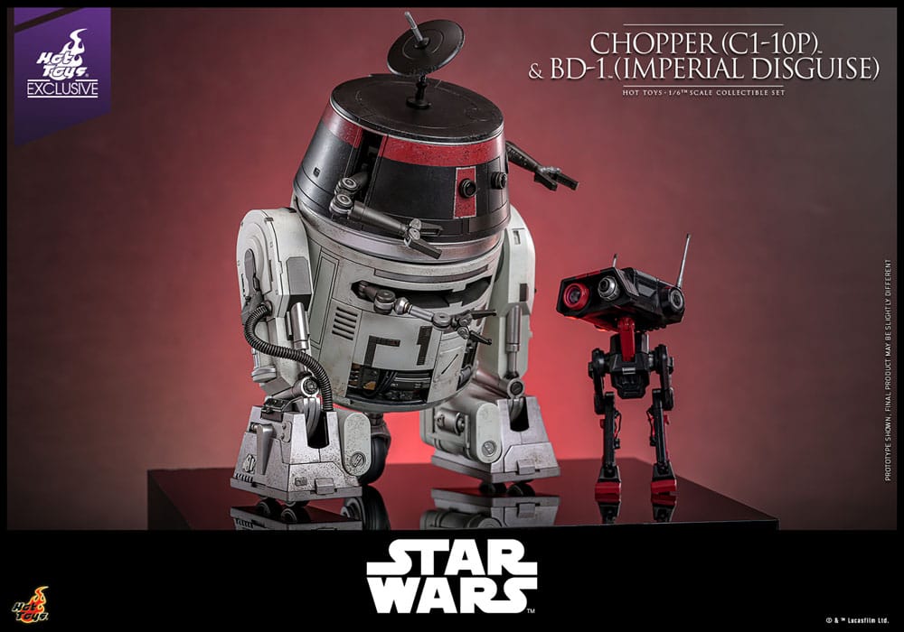 Star Wars Actionfigur Set 1/6 Chopper (C1-10P™) & BD-1™ (Imperial Disguise) 18 cm & 8 cm - Versand: 5-7 Tage nach Bestellung