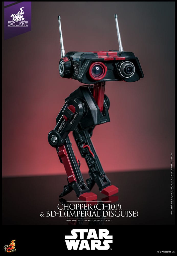 Star Wars Actionfigur Set 1/6 Chopper (C1-10P™) & BD-1™ (Imperial Disguise) 18 cm & 8 cm - Versand: 5-7 Tage nach Bestellung