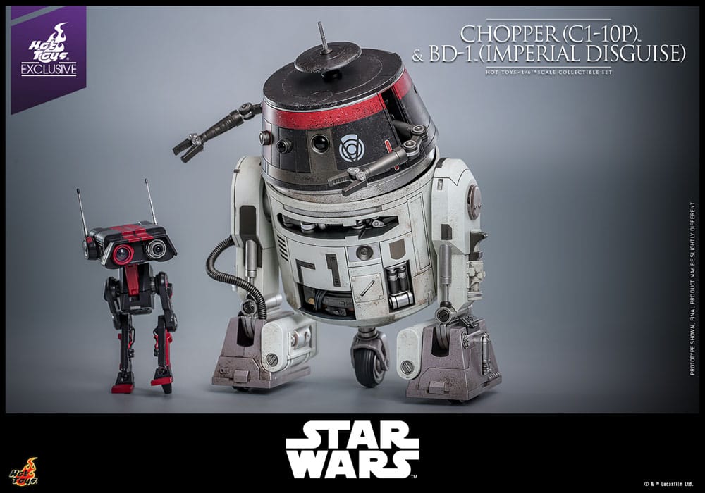 Star Wars Actionfigur Set 1/6 Chopper (C1-10P™) & BD-1™ (Imperial Disguise) 18 cm & 8 cm - Versand: 5-7 Tage nach Bestellung
