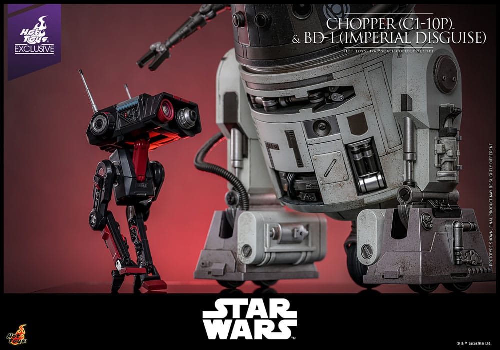 Star Wars Actionfigur Set 1/6 Chopper (C1-10P™) & BD-1™ (Imperial Disguise) 18 cm & 8 cm - Versand: 5-7 Tage nach Bestellung