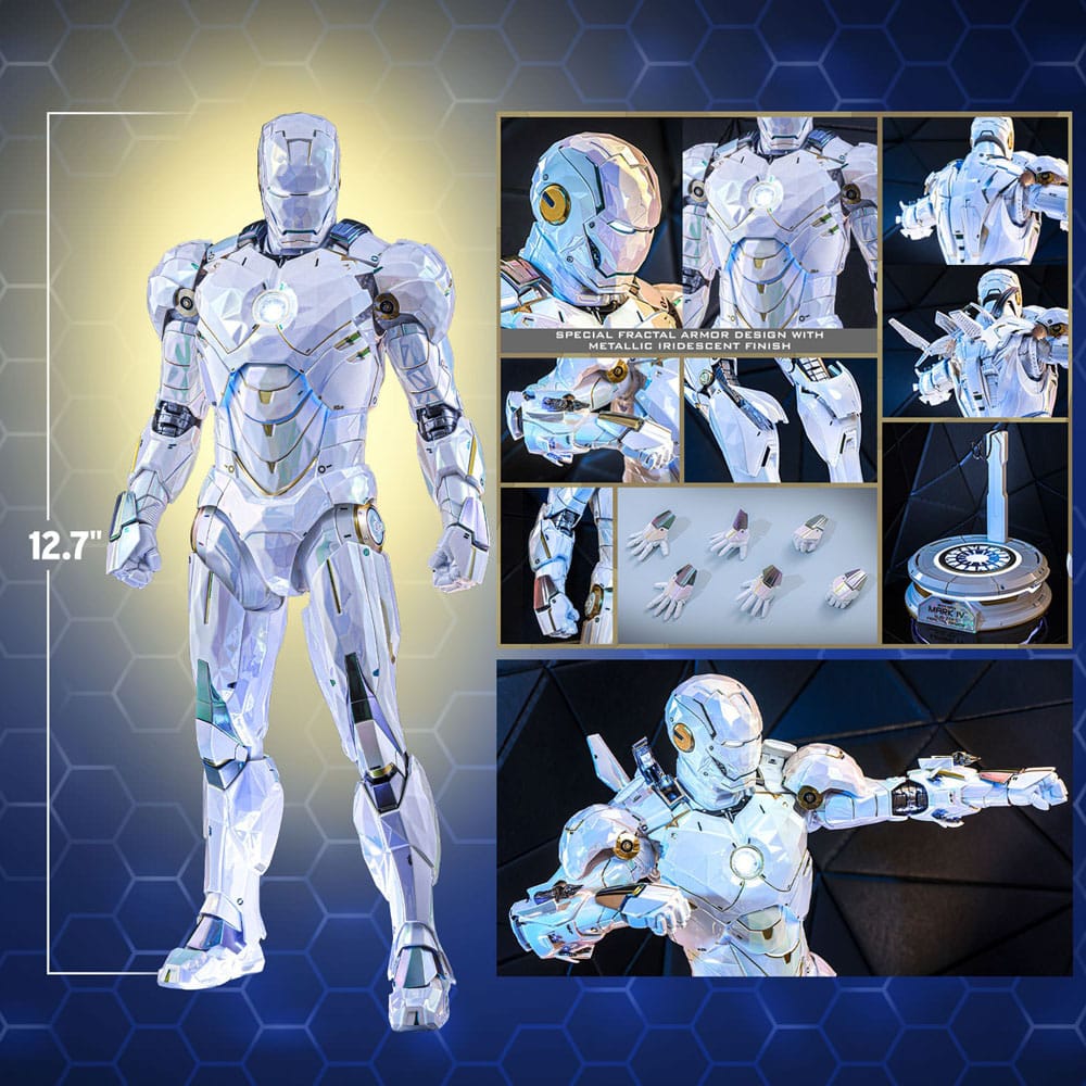 Iron Man 2 Movie Masterpiece Diecast Actionfigur 1/6 Iron Man Mark IV (Sub-Zero Fractal Armor) Hot Toys Exclusive 33 cm - Preorder - ETA: 25.02.2026