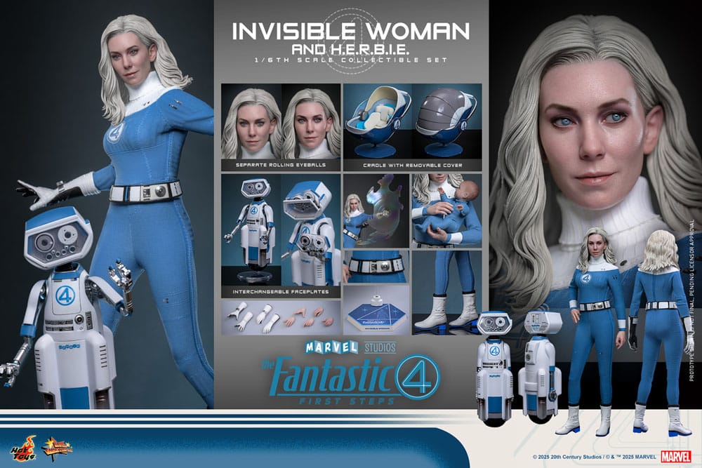 The Fantastic Four: First Steps Movie Masterpiece Actionfiguren 2er-Pack 1/6 Invisible Woman & H.E.R.B.I.E. 28 cm - Preorder - ETA: 25.11.2026