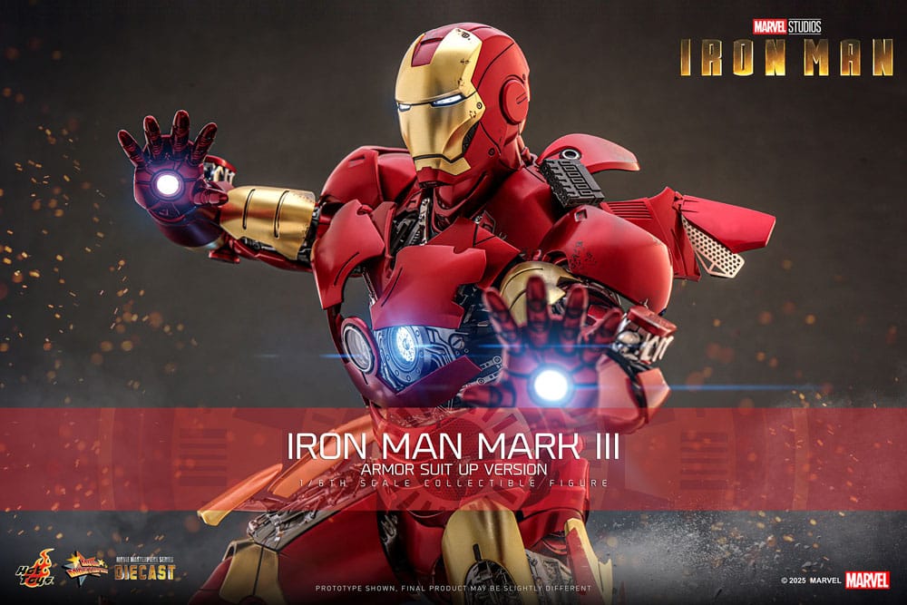 Iron Man Movie Masterpiece Diecast Actionfigur 1/6 Iron Man Mark III (Armor Suit Up Version) 32 cm - Preorder - ETA: 25.11.2026