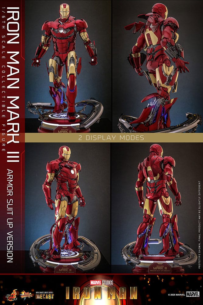 Iron Man Movie Masterpiece Diecast Actionfigur 1/6 Iron Man Mark III (Armor Suit Up Version) 32 cm - Preorder - ETA: 25.11.2026
