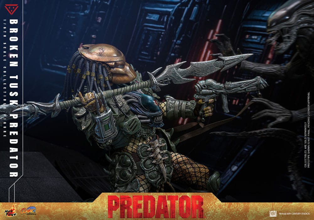 Alien vs. Predator Comic Masterpiece Actionfigur 1/6 Broken Tusk Predator 35 cm - Preorder - ETA: 25.11.2026