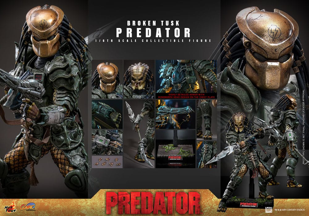 Alien vs. Predator Comic Masterpiece Actionfigur 1/6 Broken Tusk Predator 35 cm - Preorder - ETA: 25.11.2026