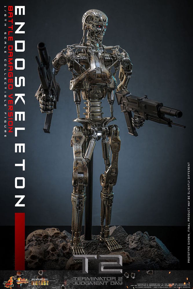 Terminator 2 Movie Masterpiece Die-cast Actionfigur 1/6 Endoskelett (Battle Damaged Version) 31 cm - Preorder - ETA: 25.11.2026