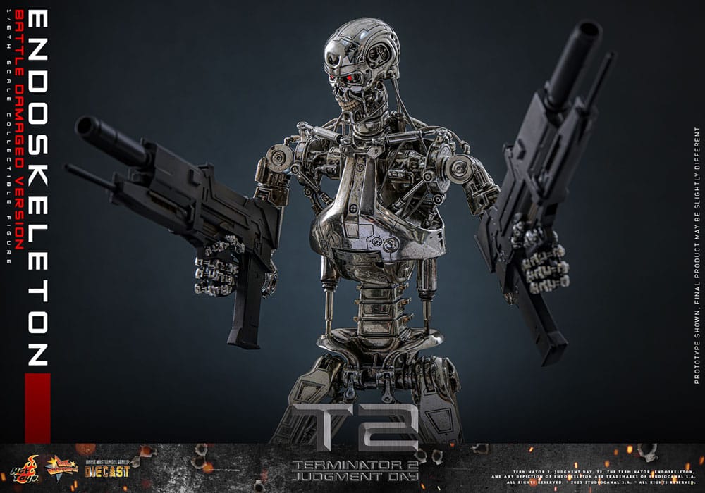 Terminator 2 Movie Masterpiece Die-cast Actionfigur 1/6 Endoskelett (Battle Damaged Version) 31 cm - Preorder - ETA: 25.11.2026