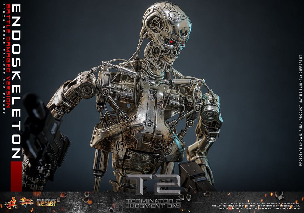 Terminator 2 Movie Masterpiece Die-cast Actionfigur 1/6 Endoskelett (Battle Damaged Version) 31 cm - Preorder - ETA: 25.11.2026