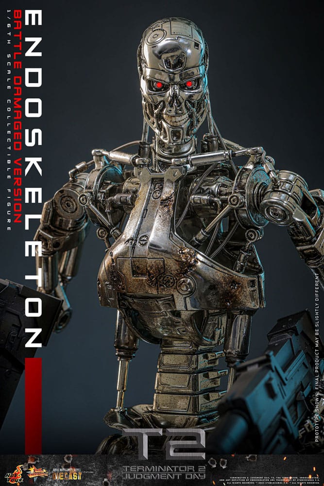 Terminator 2 Movie Masterpiece Die-cast Actionfigur 1/6 Endoskelett (Battle Damaged Version) 31 cm - Preorder - ETA: 25.11.2026