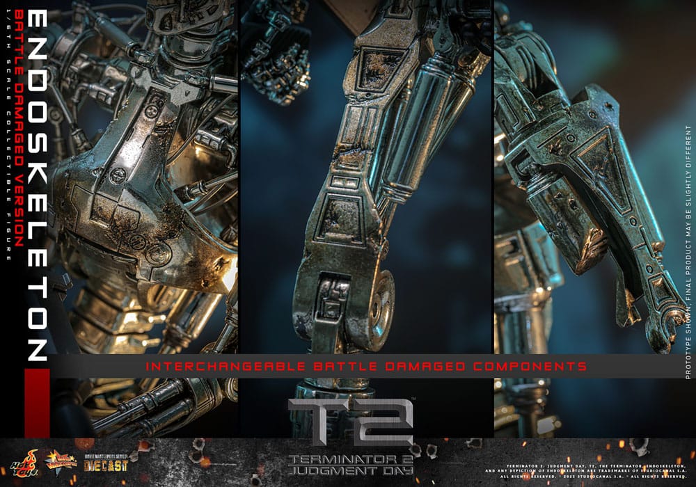 Terminator 2 Movie Masterpiece Die-cast Actionfigur 1/6 Endoskelett (Battle Damaged Version) 31 cm - Preorder - ETA: 25.11.2026