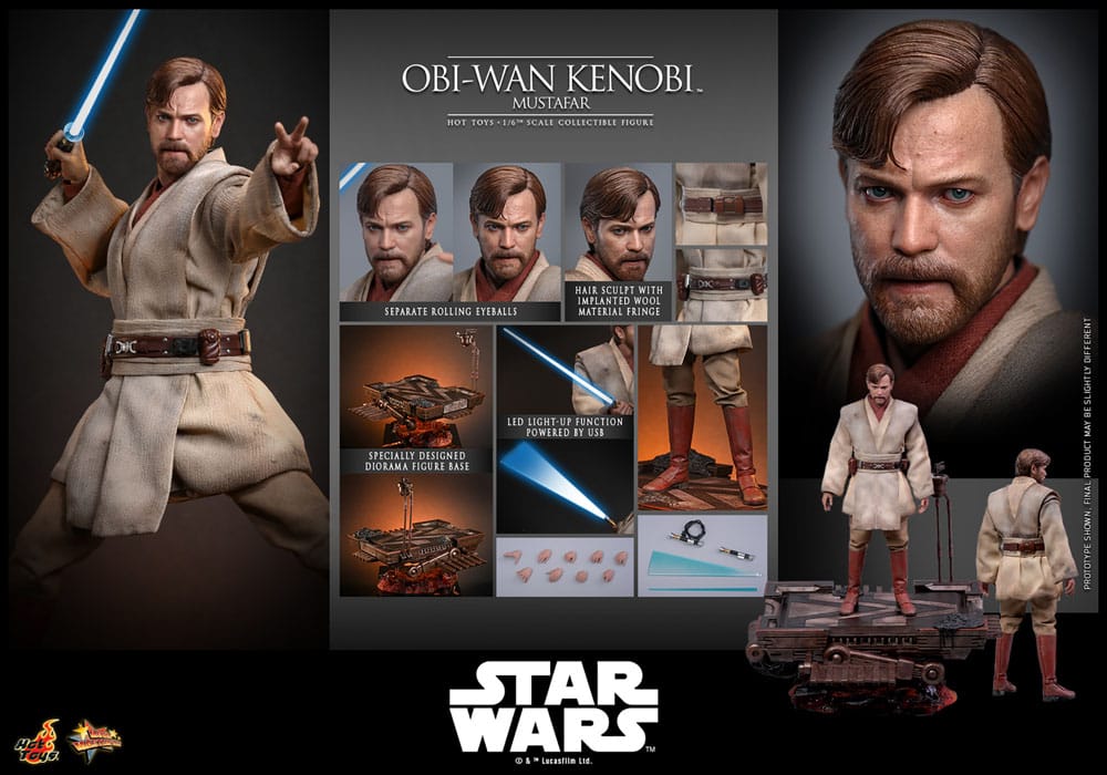 Star Wars: Episode III - Die Rache der Sith Movie Masterpiece Actionfigur 1/6 Obi-Wan Kenobi (Mustafar) 31 cm - Preorder - ETA: 25.02.2027