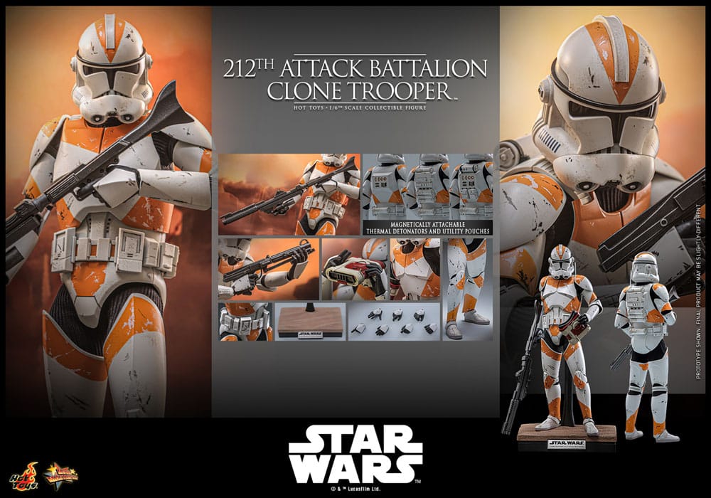Star Wars: The Clone Wars Actionfigur 1/6 212th Attack Battalion Clone Trooper 30 cm - Preorder - ETA: 25.02.2027