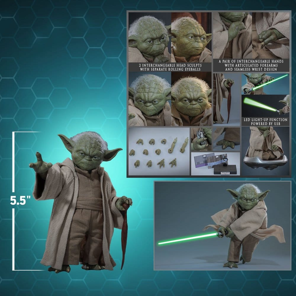 Star Wars: Die Rache der Sith Movie Masterpiece Actionfigur 1/6 Yoda 14 cm - Preorder - ETA: 25.02.2028