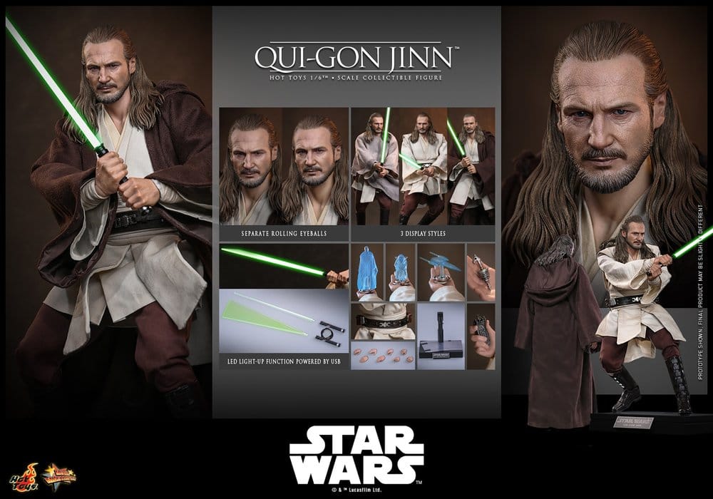 Star Wars: Die dunkle Bedrohung Movie Masterpiece Actionfigur 1/6 Qui-Gon Jinn (Artisan Edition) Hot Toys Exclusive 32 cm - Preorder - ETA: 25.02.2028