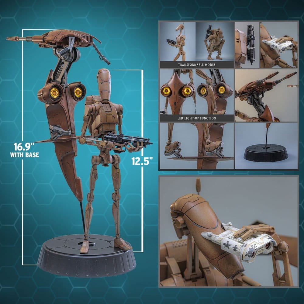 Star Wars: The Phantom Menace Movie Masterpiece Actionfiguren Set 1/6 Battle Droid & STAP 32 cm - Preorder - ETA: 25.08.2027