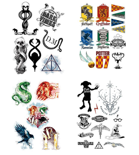Harry Potter Tattoos 35-er Set  - Versand: 5-7 Tage nach Bestellung