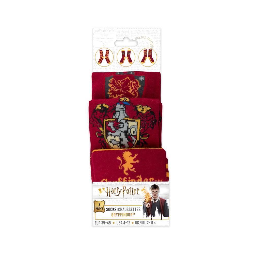 Harry Potter Socken 3er-Pack Gryffindor - Versand: 5-7 Tage nach Bestellung