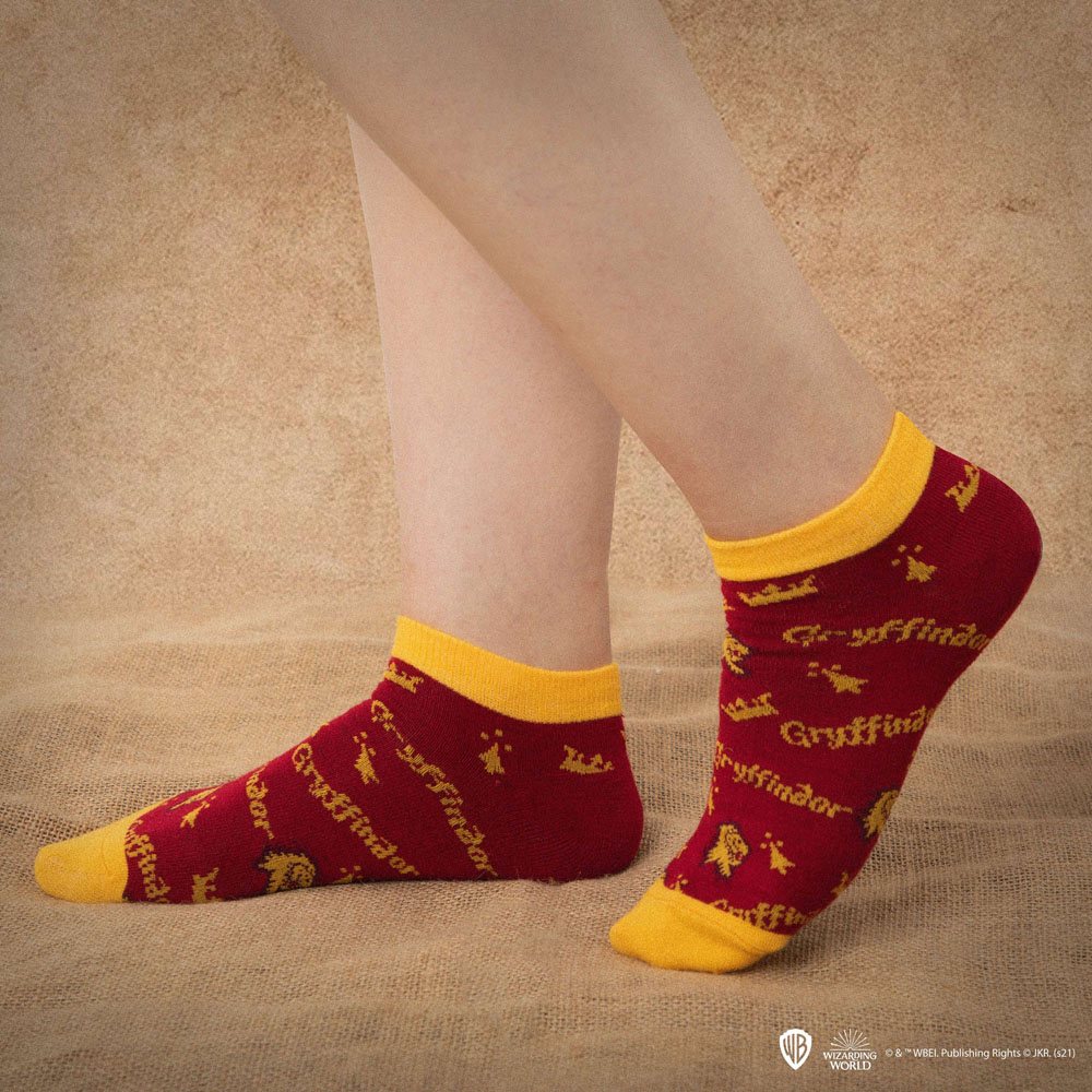Harry Potter Knöchelsocken 3er-Pack Gryffindor - Versand: 5-7 Tage nach Bestellung