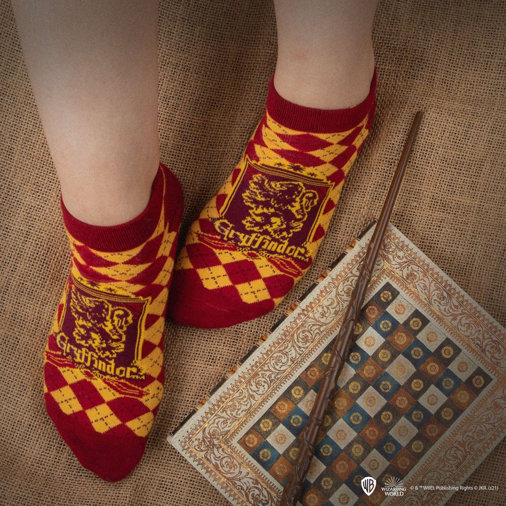 Harry Potter Knöchelsocken 3er-Pack Gryffindor - Versand: 5-7 Tage nach Bestellung