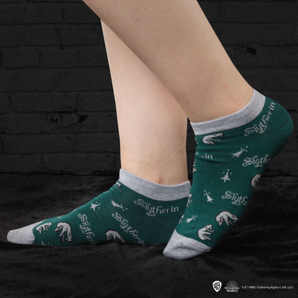 Harry Potter Knöchelsocken 3er-Pack Slytherin - Versand: 5-7 Tage nach Bestellung