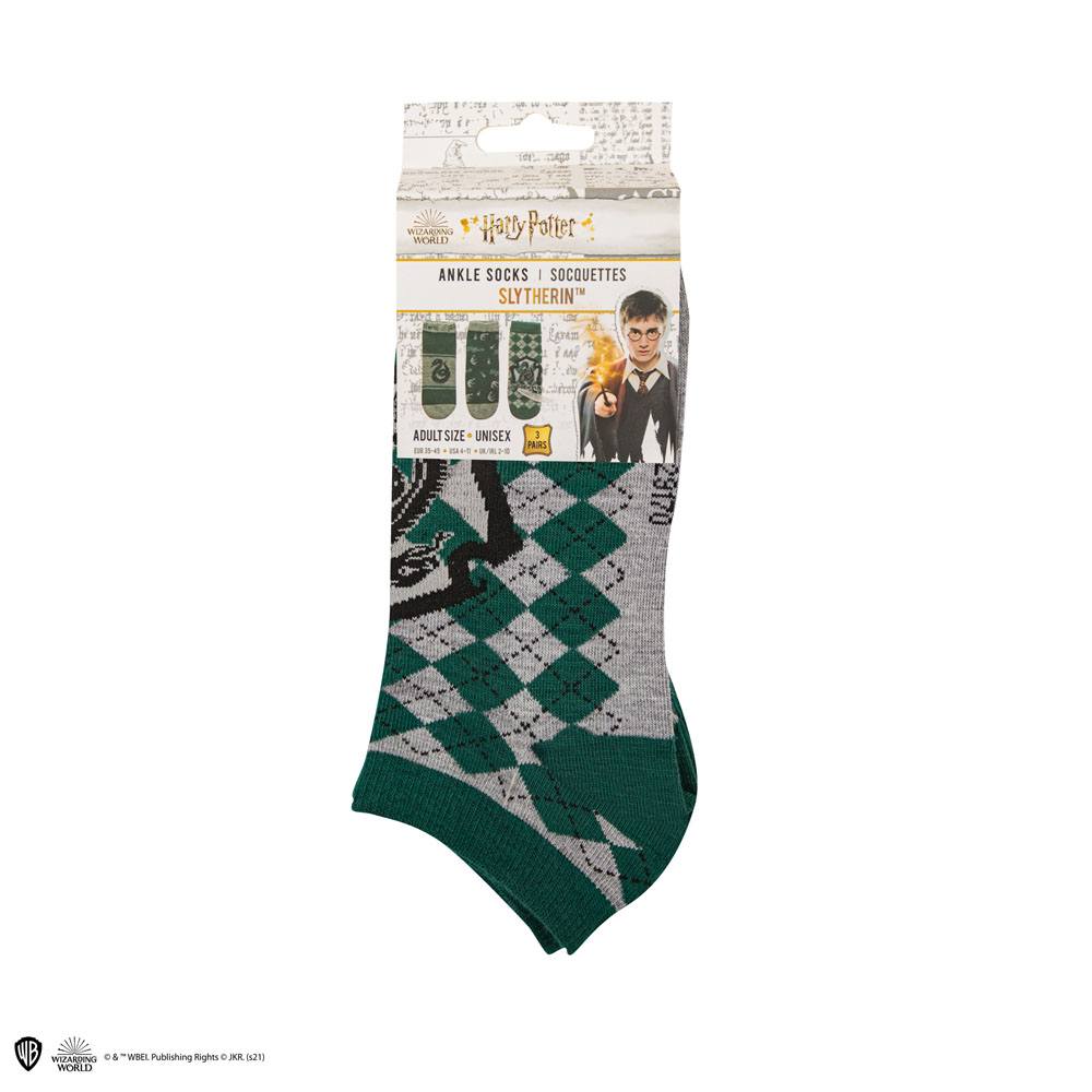Harry Potter Knöchelsocken 3er-Pack Slytherin - Versand: 5-7 Tage nach Bestellung