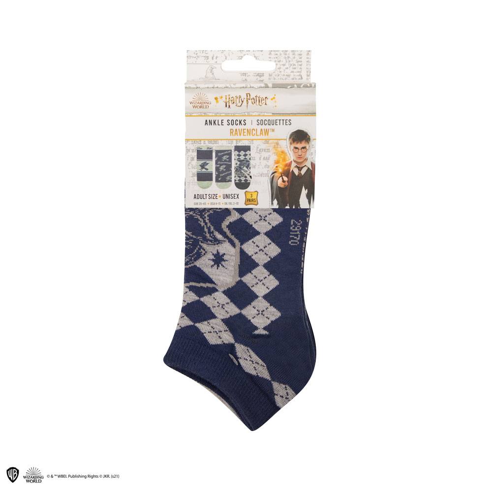 Harry Potter Knöchelsocken 3er-Pack Ravenclaw - Versand: 5-7 Tage nach Bestellung
