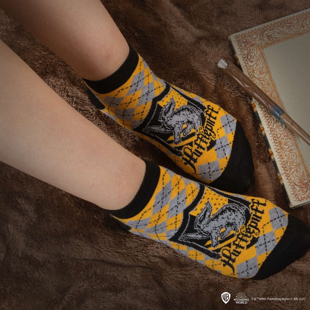 Harry Potter Knöchelsocken 3er-Pack Hufflepuff - Versand: 5-7 Tage nach Bestellung
