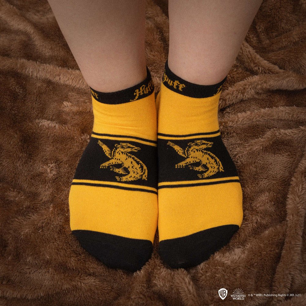 Harry Potter Knöchelsocken 3er-Pack Hufflepuff - Versand: 5-7 Tage nach Bestellung