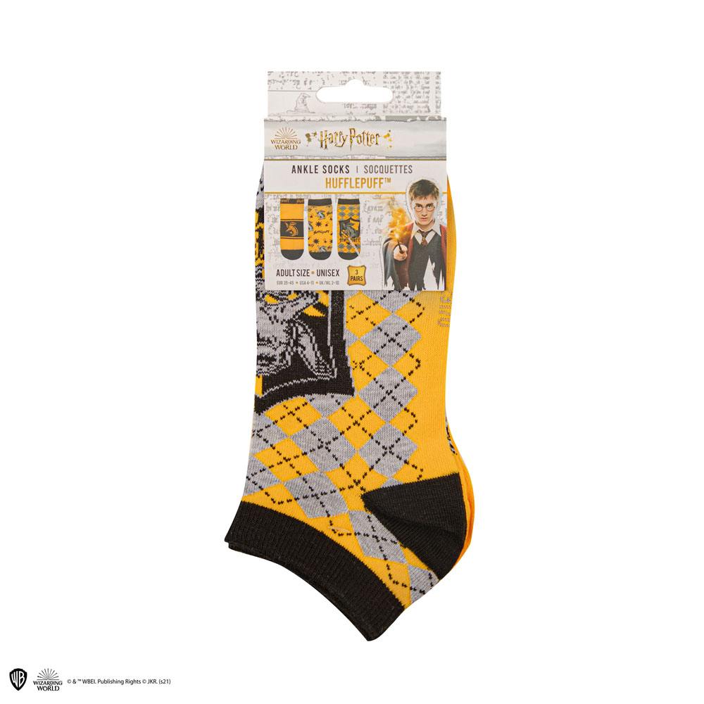 Harry Potter Knöchelsocken 3er-Pack Hufflepuff - Versand: 5-7 Tage nach Bestellung
