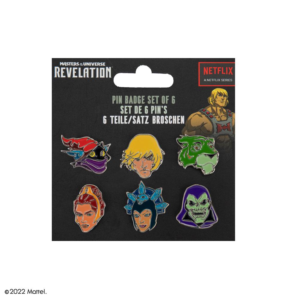 Masters of the Universe Ansteck-Buttons 6er-Pack Characters - Preorder - ETA: 24.10.2025