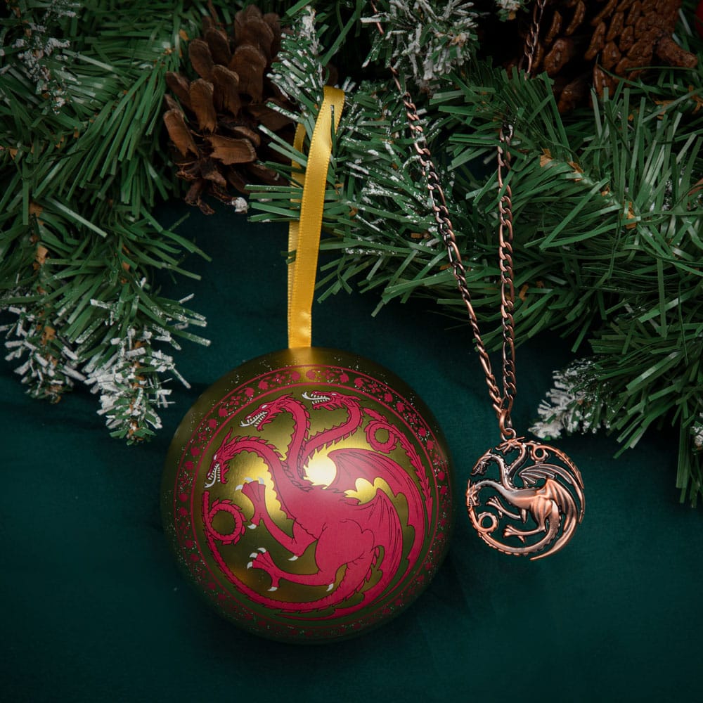 Game of Thrones Christbaumschmuck mit Halskette Targaryen - Versand: 5-7 Tage nach Bestellung