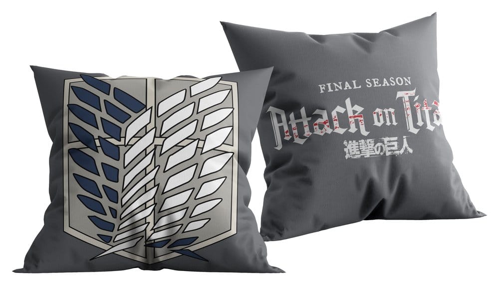 Attack on Titan (Final Season) Dekokissen Grau 40x40 cm - Preorder - ETA: 26.10.2026