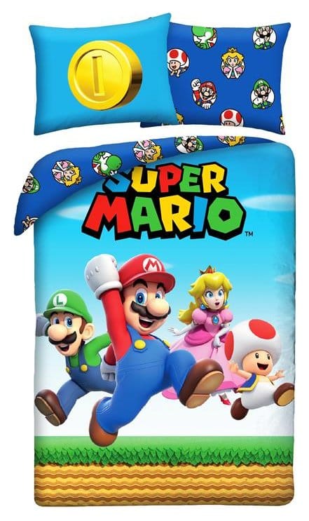 Super Mario Bettwäsche Ver. 5 140 x 200 cm / 70 x 90 cm - Preorder - ETA: 26.10.2026
