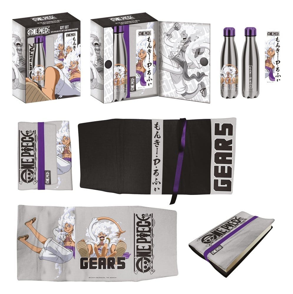 One Piece Stahlflasche, Sticker, Buchumschlag Geschenkset Gears - Preorder - ETA: 26.10.2026