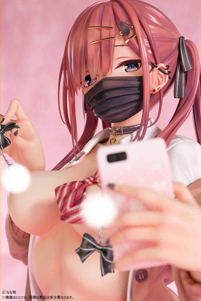 Original Character Statue 1/5 Red-Haired Gyaru-Chan Mask Ver. Illustration by Nanamakura 29 cm - Preorder - ETA: 25.08.2026